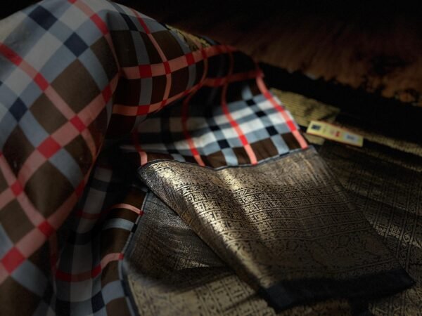 Traditional elegant Kanchipuram pure silk saree fusion with Digital print