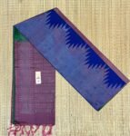 Classic Royal Blue Pure Silk Saree with Magenta Borders & Grand Woven Pallu