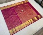 Royal Magenta Silk Saree with Rich Gold Zari Weaving