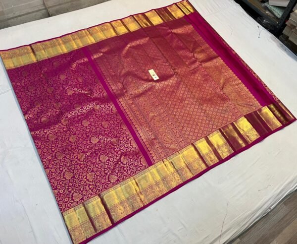 Royal Magenta Silk Saree with Rich Gold Zari Weaving