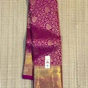 Royal Magenta Silk Saree with Rich Gold Zari Weaving