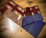 Royal Blue & Antique Gold Zari Kanjivaram Silk Saree