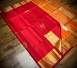 Royal Red Silk Saree with Grand Gold Zari Jacquard Border