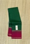 Classic Bottle Green & Rani Pink Kanchipuram Silk Saree with Rich Gold Zari Pallu