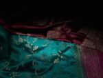 Elegant Teal Green & Rani Pink Gaji Satin Silk Saree with Rich Zari Border