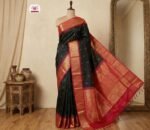 Classic Black Silk Saree with Gold Zari Jacquard Border