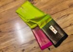 Emerald Green Kanchipuram Silk Saree with Pink and Black Zari Border