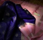 Royal Purple Kanchipuram Silk Saree with Gold Zari Butta and Soft Pink Contrast Pallu