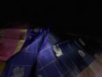 Royal Purple Kanchipuram Silk Saree with Gold Zari Butta and Soft Pink Contrast Pallu