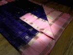 Royal Purple Kanchipuram Silk Saree with Gold Zari Butta and Soft Pink Contrast Pallu