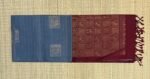 Steel Grey Silk Saree with Maroon Gold Zari Pallu