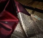 Elegant Maroon Turning Saree with Rich Gold Zari Border