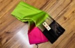Parrot Green Silk Saree with Black & Gold Zari Pallu and Contrast Pink Border