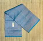 Aqua Blue Gold Zari Woven Silk Saree with Elegant Geometric Pallu