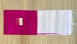 Rani Pink Kanjivaram Silk Saree with Rich Gold Zari and white Contrast Pallu