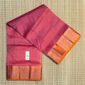 Royal Magenta & Antique Gold Zari Silk Saree with Ornate Pallu