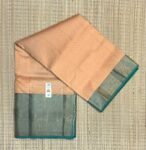 Elegant Beige & Sea Green Silk Saree with Gold Zari Border