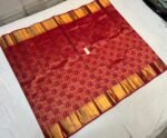 Regal Rani Pink Silk Saree with All-Over Gold Zari Weaving