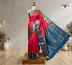 Rani Pink & Royal Blue Gold Zari Silk Saree with Grand Jacquard Border