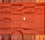 Regal Vermilion Red Gold Zari Silk Saree with Traditional Butta Weave