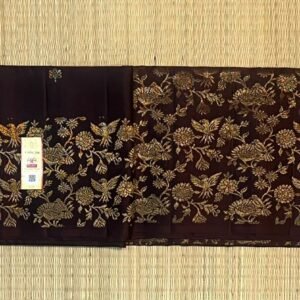 Elegant Dark Maroon Gold Zari Turning Border Silk Saree with Rich Floral Pallu