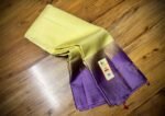 Graceful Lemon Yellow Gold Zari Silk Saree with Lavender Deer Motif Border