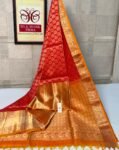 Radiant Red & Gold Pure Silk Saree with Grand Zari Weaving