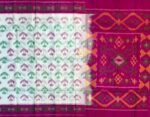 Divine Art-Inspired Silk Saree with Floral Krishna Motif & Ikat Border