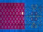 Enchanting Magenta & Royal Blue Handloom Ikat Saree
