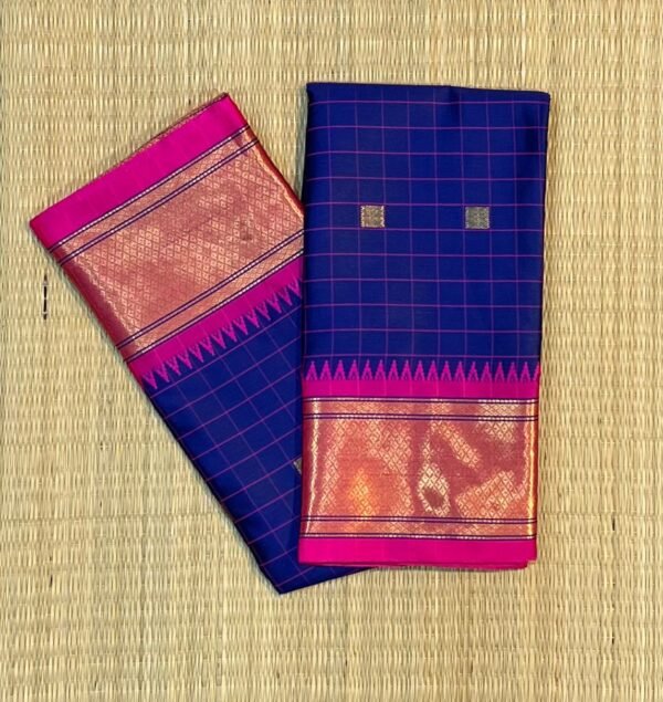 The Royal Azure & Magenta "Varnam" Saree