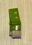 Elegant Parrot Green Silk Saree with Rich Gold Zari Border & Purple Pallu