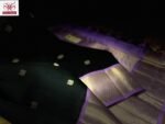 Classic Black Silk Saree with Lavender Korvai Border & Rich Gold Zari Buttas
