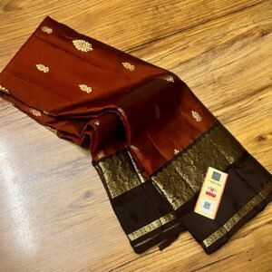 Ornate Gold Zari Brocade in Burnt Sienna & Espresso