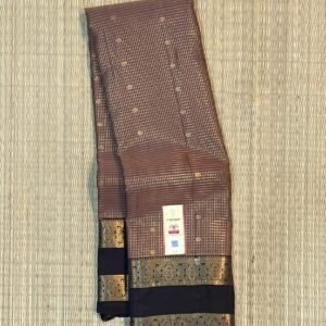 Antique Gold & Coffee Brown Zari Woven Silk Saree