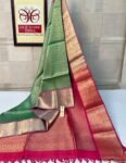 Elegant Mint Green & Rani Pink Pure Silk Saree with Rich Gold Zari Weaving