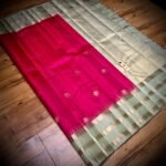 Elegant Mint Green & Rani Pink Kanchipuram Silk Saree with Rich Gold Zari Weaving