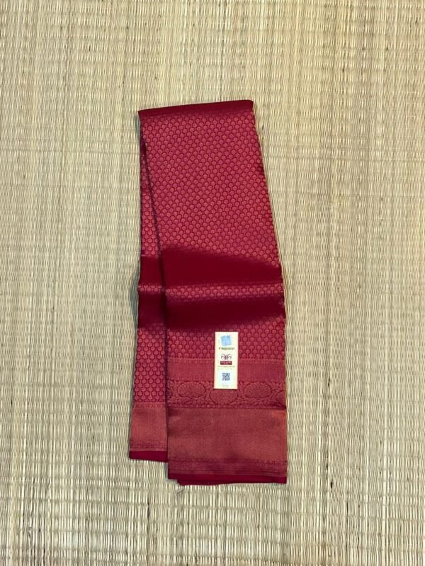 Opulent Crimson Red Monotone Kanchipuram Silk Saree
