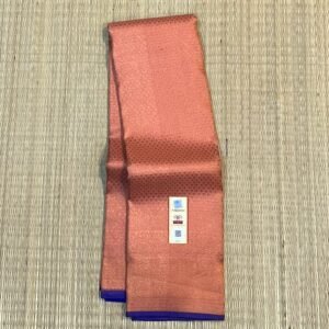 Divine Pure White & Deep Violet Kanchipuram Silk Saree