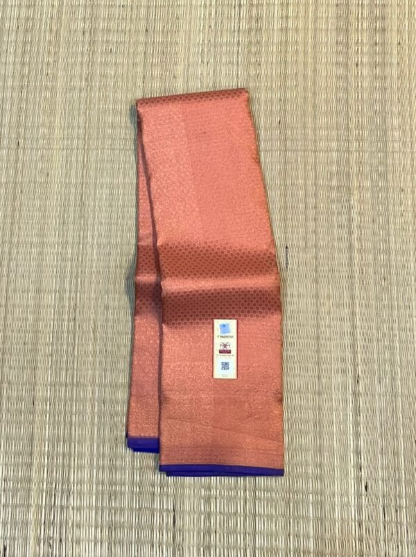 Divine Pure White & Deep Violet Kanchipuram Silk Saree
