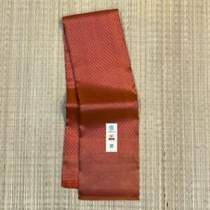 Radiant Copper-Orange and Crimson Pure Soft Silk Saree with Rich Gold Zari Work