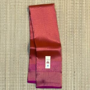 Stunning Tomato Red and Rani Pink Pure Soft Silk Saree with Rich Gold Zari Work