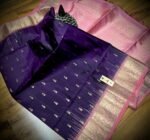 Regal Deep Purple & Pastel Pink Gold Zari Saree