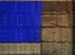 Royal Blue Soft Silk Saree with Antique Gold Zari Turning Border and Rich Pallu