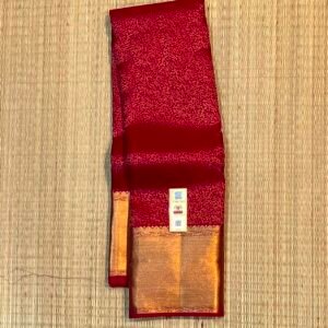 Stunning Rani Pink Soft Silk Saree with All-Over Gold Zari Jaal and Traditional Temple Border