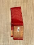 Classic Red Kanchipuram Silk Saree with Intricate Gold Zari Diamond Weave & Rich Border
