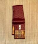 Bridal Scarlet Red Soft Silk Saree with All-Over Gold Zari Jaal Weave and Traditional Temple Border