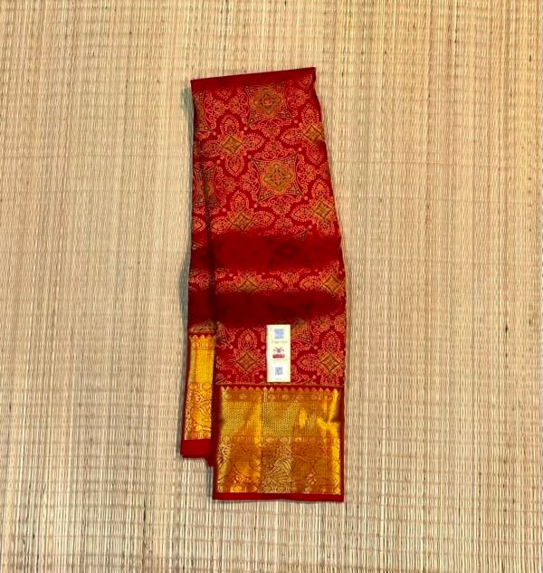 Elegant Mustard Yellow Soft Silk Saree with Rich Gold Zari Brocade and Contrast Maroon Border