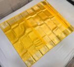 Divine Haldi Yellow Kanjivaram Silk Saree with All-Over Gold Zari Weaving