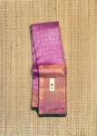 Elegant Onion Pink and Lavender Kanjivaram Silk Saree with All-Over Gold Zari Brocade
