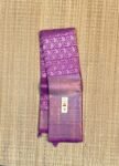 Elegant Orchid Pink and Lavender Kanjivaram Silk Saree with Heavy Gold Zari Brocade